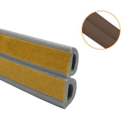 BURLETE AUTOADHESIVO MODELO "D" GOMA 5.2MTS MARRON