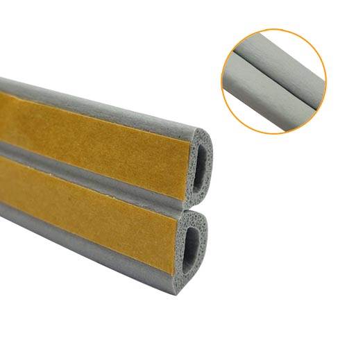BURLETE AUTOADHESIVO MODELO "E" GOMA 5.2MTS GRIS