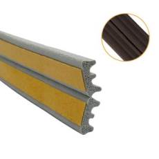 BURLETE AUTOADHESIVO MODELO "E" GOMA 5.2MTS MARRON
