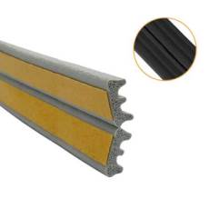 BURLETE AUTOADHESIVO MODELO "E" GOMA 5.2MTS NEGRO