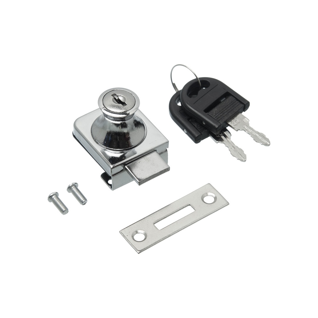 CERRADURA PARA PUERTA VIDRIO L: 22MM D: 19MM (MISMA COMBINACION)