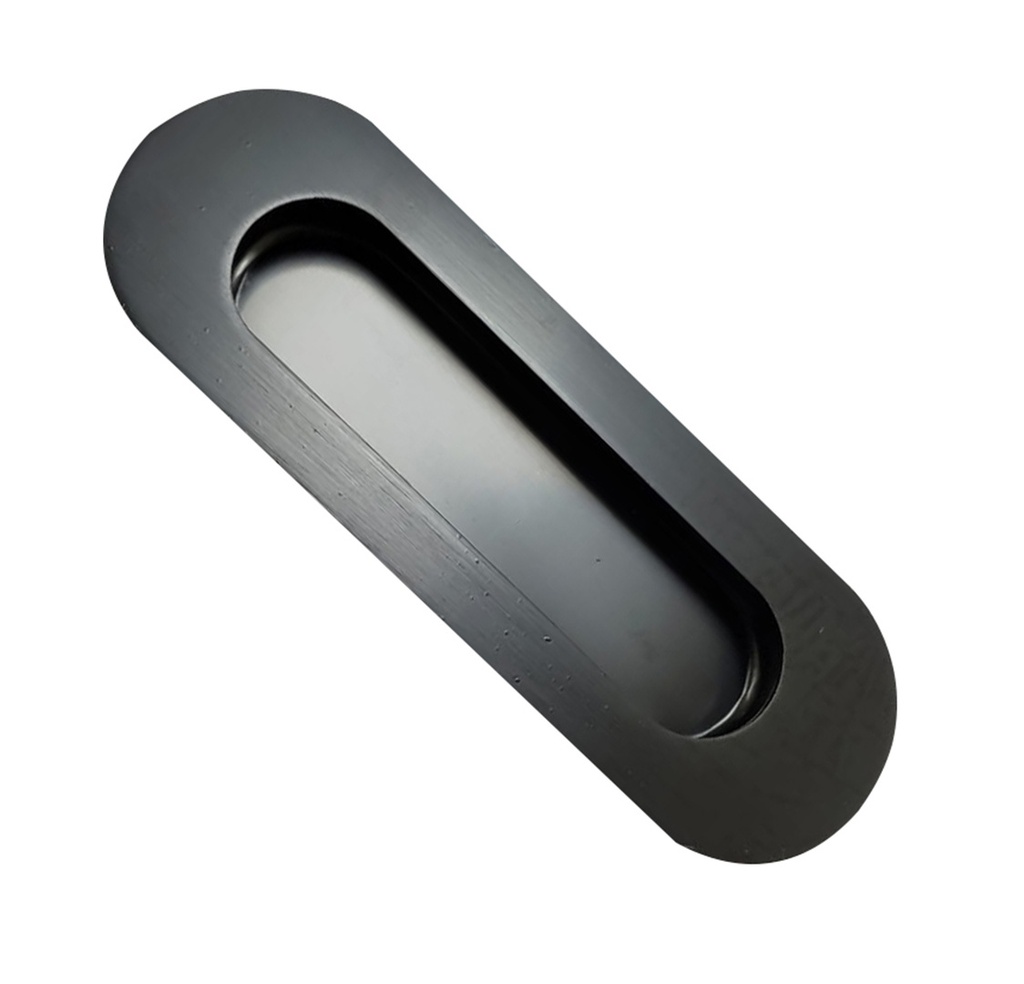 CUBETA OVAL CIEGA ACERO INOXIDABLE PINTADO NEGRO 40X120MM