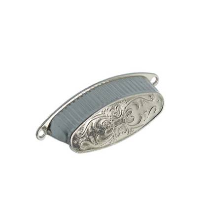 CUBETA OVAL CON FILETE NIQUELADO