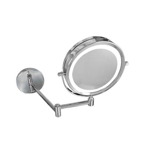 ESPEJO BRAZO ARTICULADO 7" CON LUZ CON AUMENTO DOBLE FAZ
