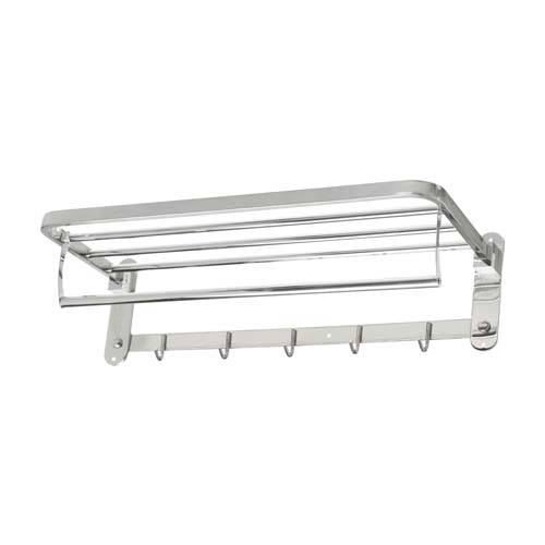 ESTANTE TOALLERO BARRAL RECTO 5 GANCHOS 600X220X170MM