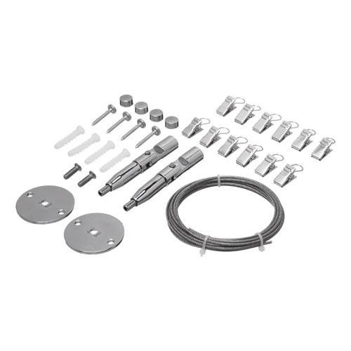 [KAF-TA-003] KIT TENSOR ART. 3MTS CON ROS. CON 12 GANCHOS P/CORTINA