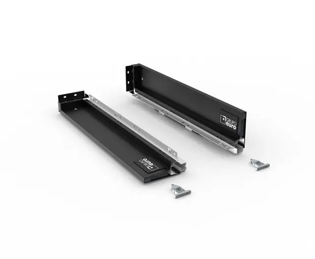 LATERAL CAJON DOBLE PARED SLIM 78X500MM NEGRO