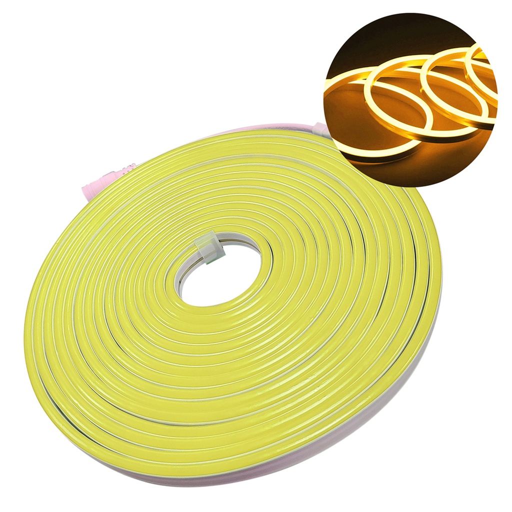 LUZ LED NEON SILICONA X 5MTS COLOR AMARILLO