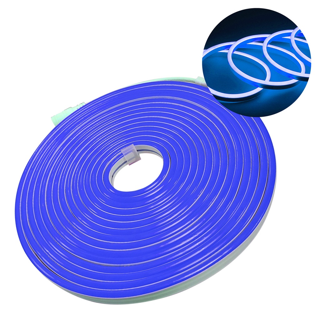 LUZ LED NEON SILICONA X 5MTS COLOR AZUL