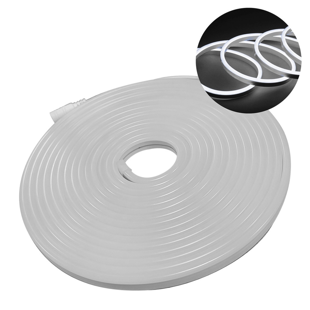 LUZ LED NEON SILICONA X 5MTS COLOR BLANCO FRIO