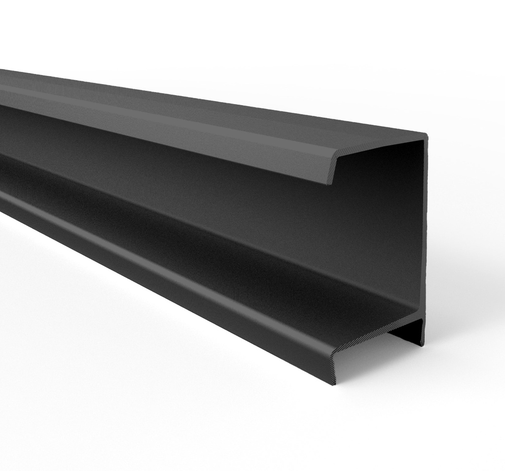 [KAF-MCLI18N] MANIJA "C" LITE DE APLICAR 18MM NEGRO G. EURO