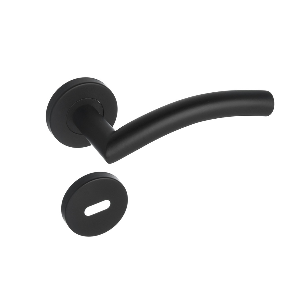 MANIJA ACERO INOXIDABLE CURVA NEGRA DOBLE BALANCIN
