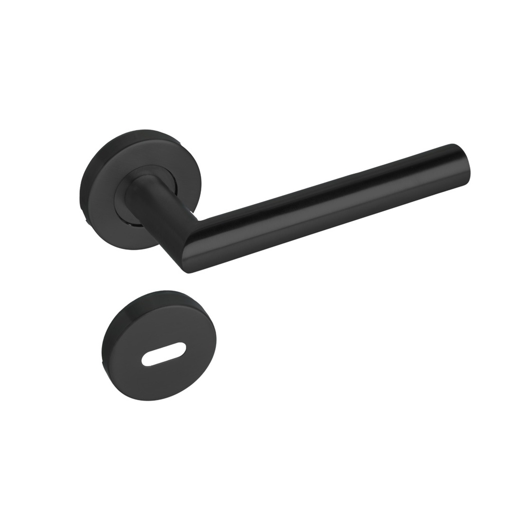 MANIJA ACERO INOXIDABLE RECTA DOBLE BALANCIN NEGRO