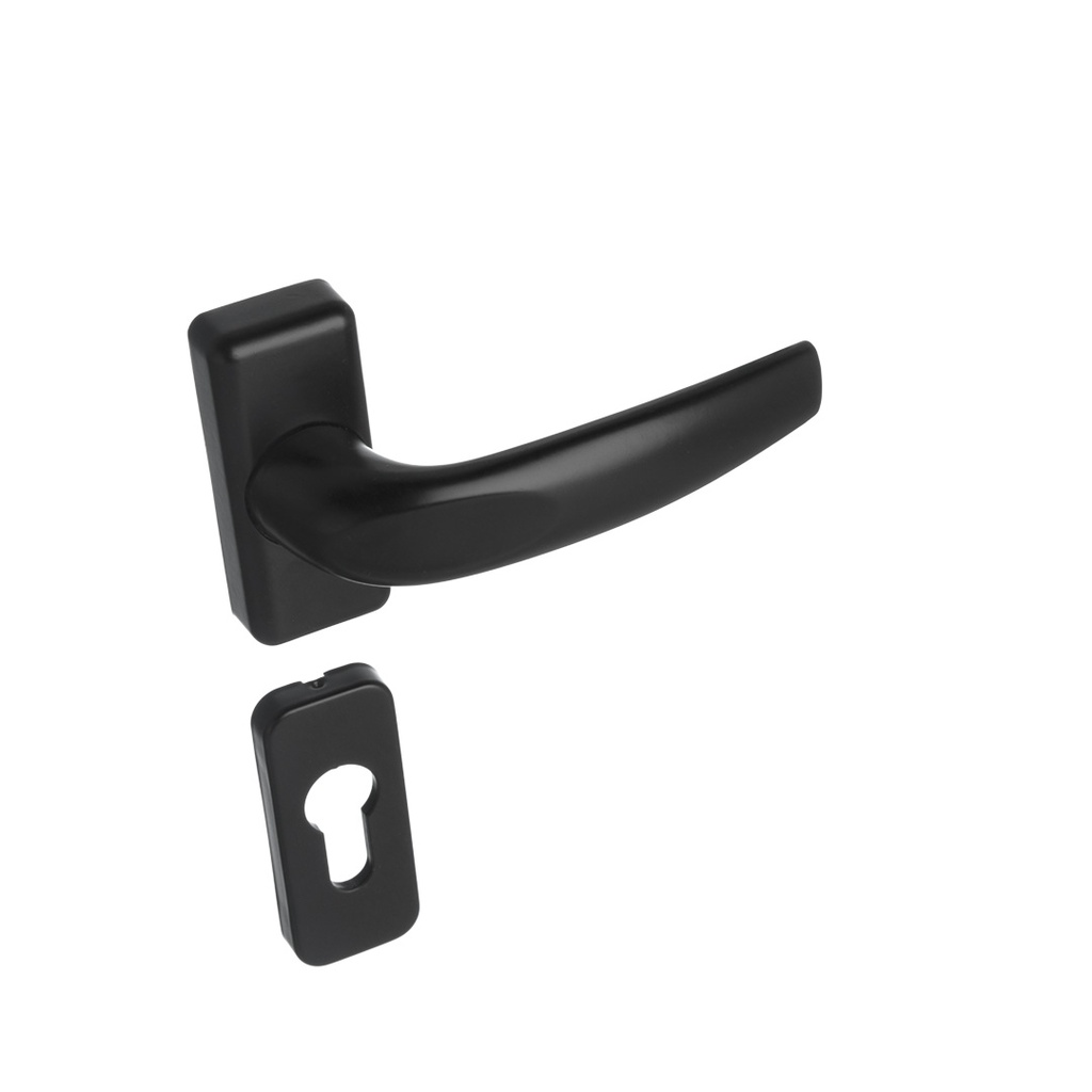 MANIJA DOBLE BALANCIN PARA PUERTA DE ALUMINIO NEGRO