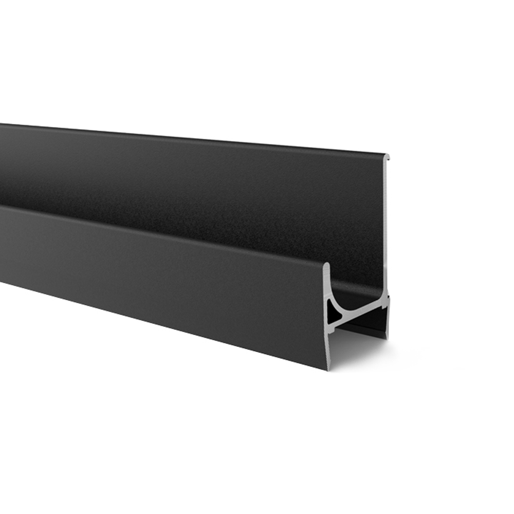 [KAF-MHT18N] MANIJA H NEGRA DE APLICAR PLACA 18MM