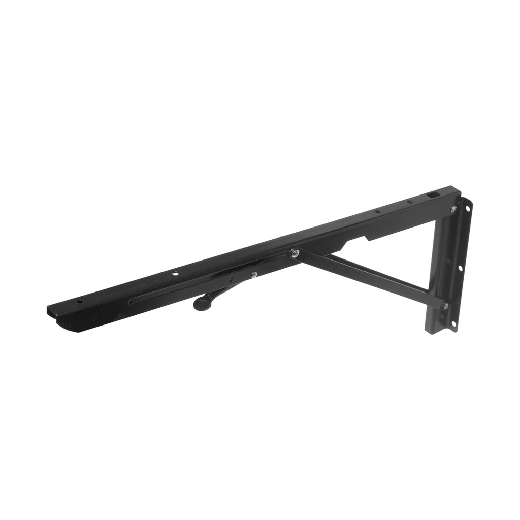MENSULA REBATIBLE REFORZADA CON GARILLO  20" NEGRO