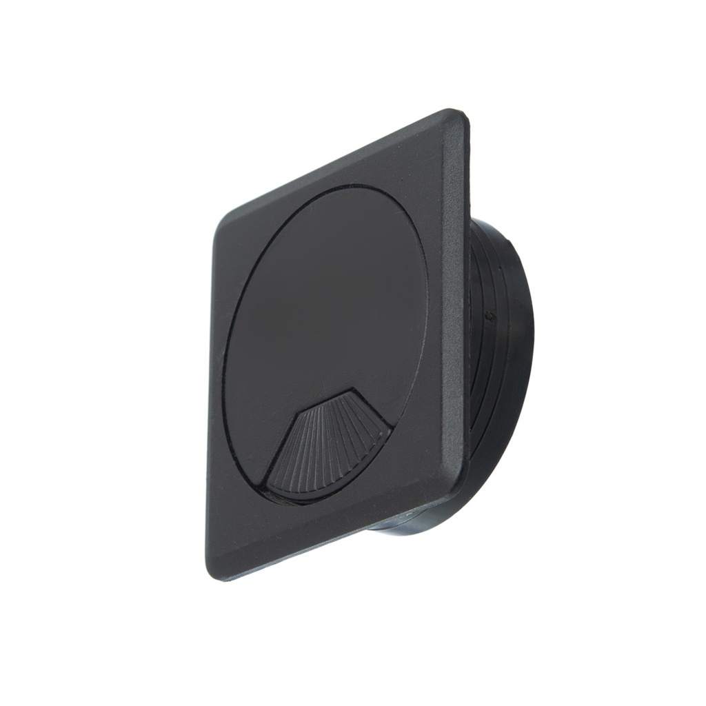 [KAF-PC-260-N] PASACABLE CUADRADO GIRATORIO 60MM NEGRO