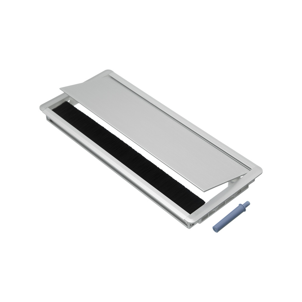 [KAF-PC-300-M] PASACABLE RECTANGULAR ALUMINIO CIERRE LENTO 300X130MM ANODIZADO