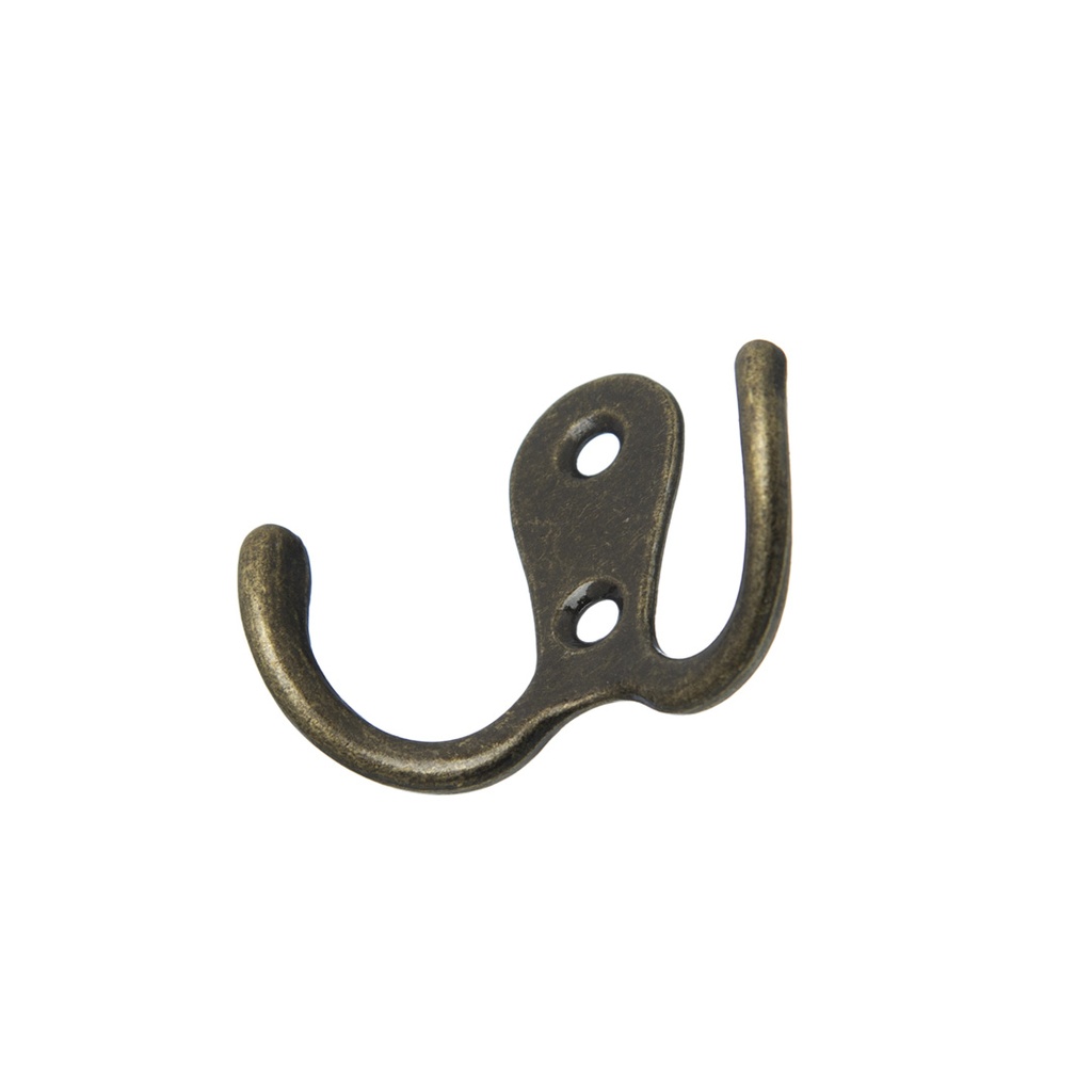 PERCHA DOBLE BRONCE VIEJO
