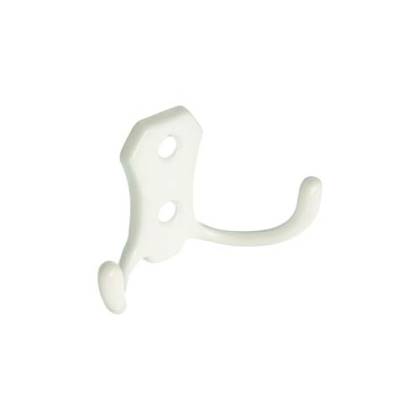 PERCHA DOBLE ESTILO 44X75MM BLANCO