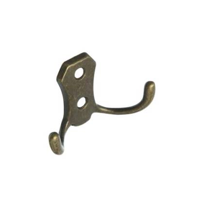 PERCHA DOBLE ESTILO 44X75MM BRONCE VIEJO