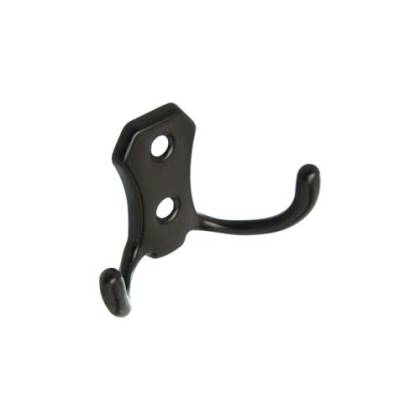 PERCHA DOBLE ESTILO 44X75MM NEGRO