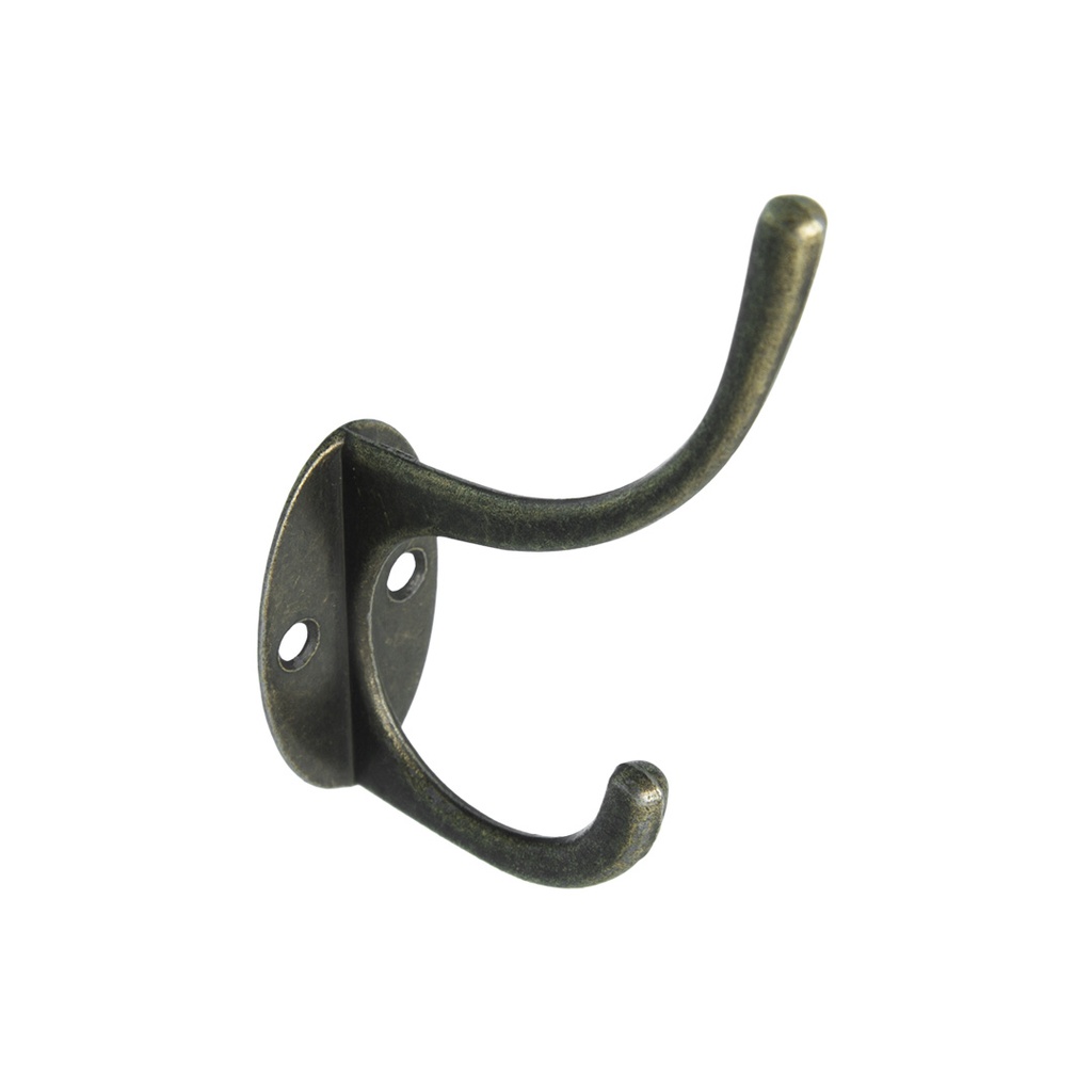 PERCHA DOBLE VERTICAL BRONCE VIEJO 96X25X55MM