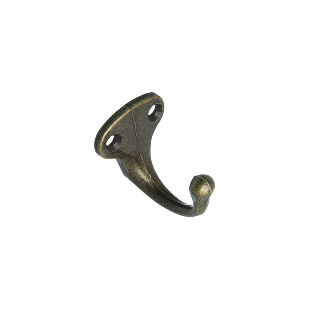 [KAF-VA-08] PERCHA SIMPLE BRONCE VIEJO BASE OVAL 38X30X39MM