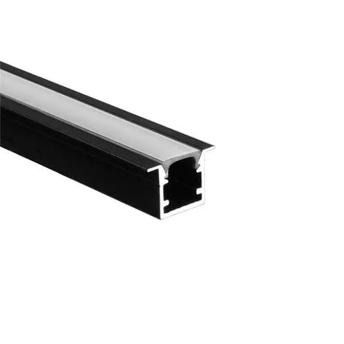 PERFIL APLICAR PARA LED 15X9,8X9,5MM X 3M NEGRO ALUMINIO