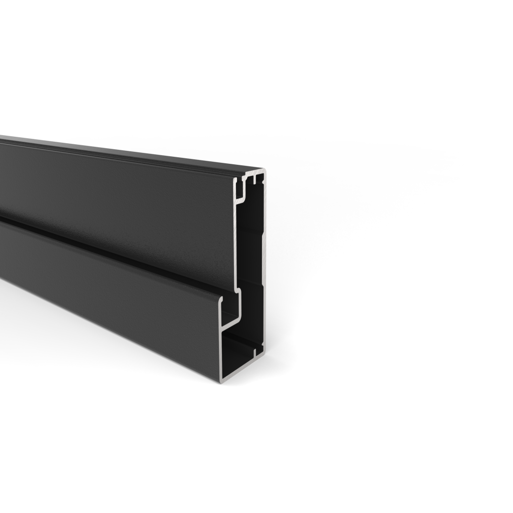 PERFIL PUERTA INTER NEGRO 20X45 CON BURLETE