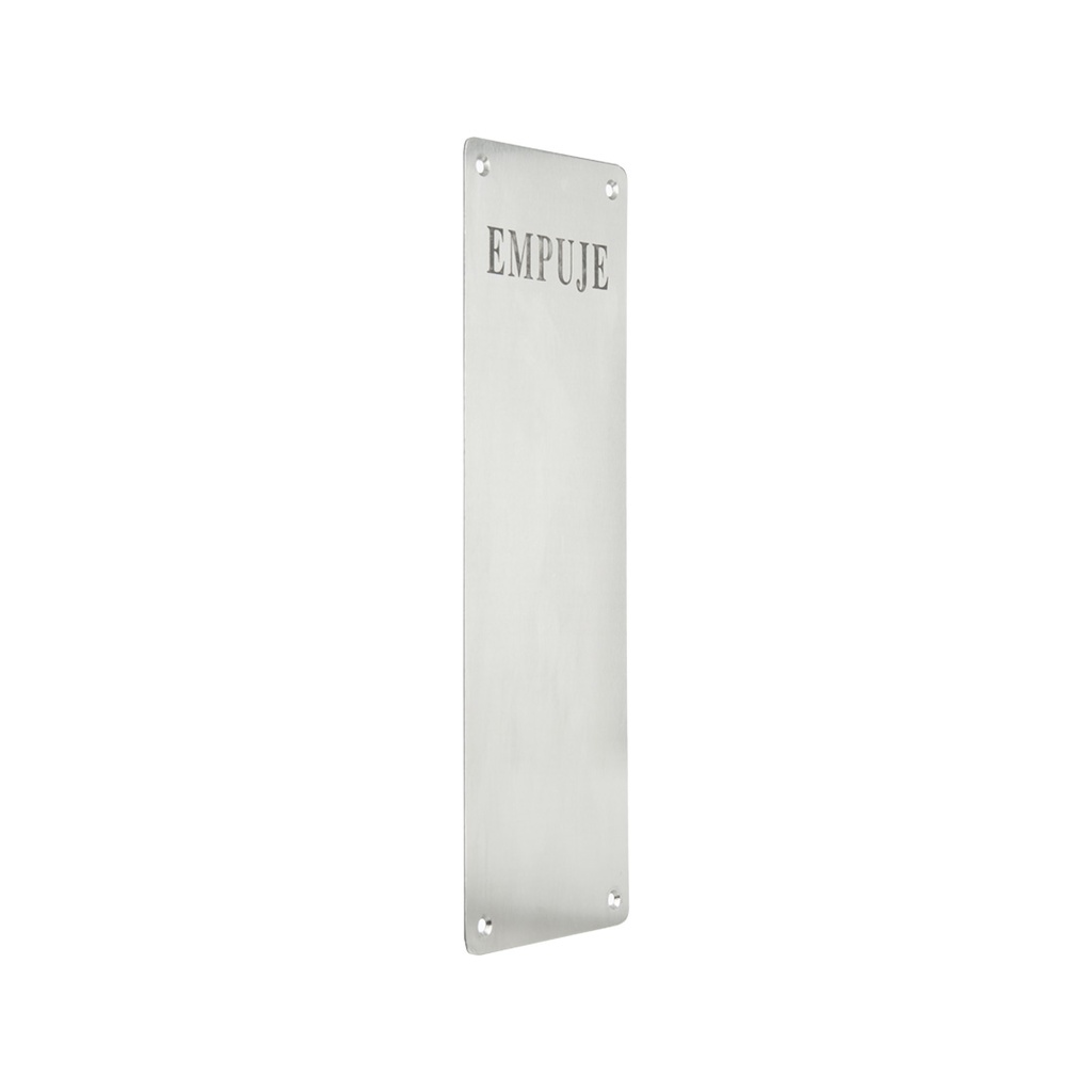 [KAF-BRZ-1078] PLACA ACERO INOXIDABLE "EMPUJE" PAR