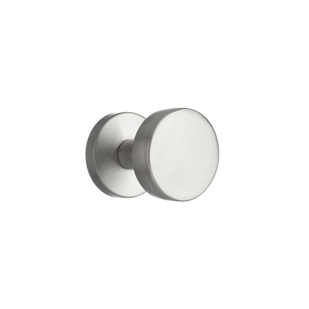 POMO DOBLE BALANCIN PLANO ACERO INOXIDABLE CON ROSETA 50MM