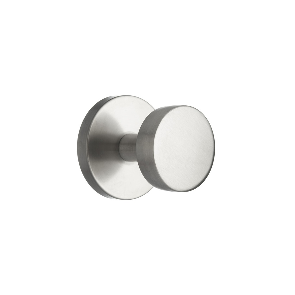 POMO FIJO PLANO ACERO INOXIDABLE CON ROSETA 70MM