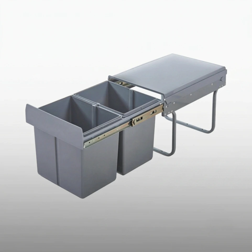 PORTA RESIDUOS DOBLE CON TAPA