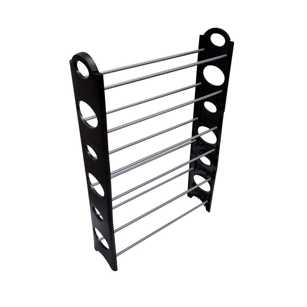 [KAF-LM-102] RACK BOTINERO 6 NIVELES 63X64X118CM PLASTICO Y ALUMINIO