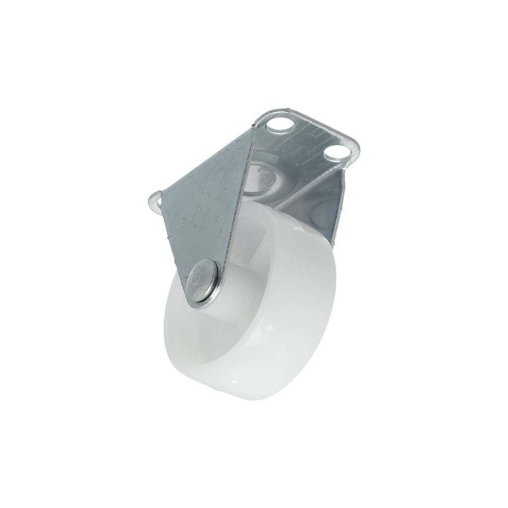 RUEDA BLANCA BASE FIJA 25MM