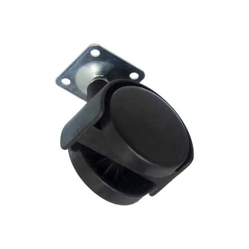 RUEDA DUAL CON BASE 50MM CON FRENO