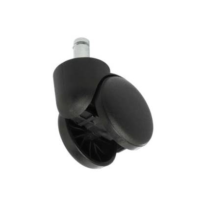 RUEDA DUAL PVC 50MM CON PERNO LISO DE 10,9MM