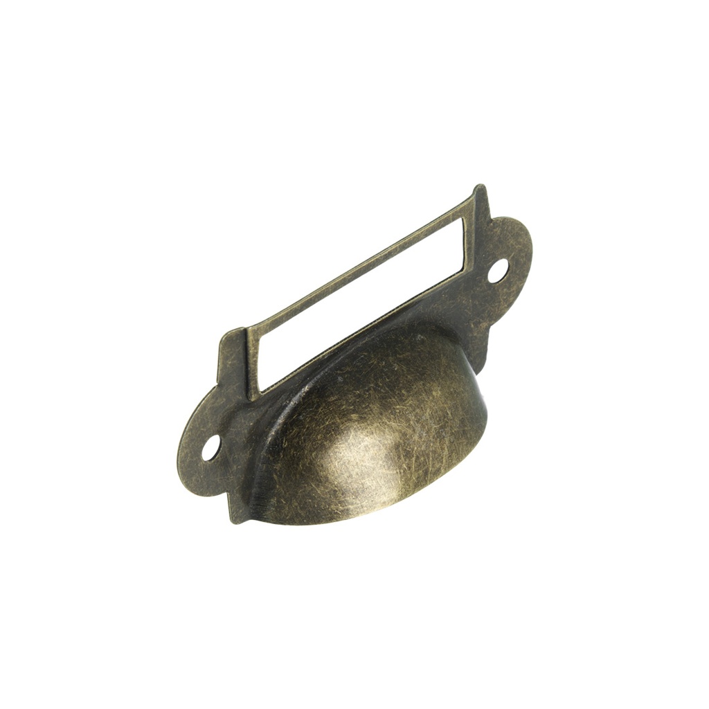 [KAF-VA-40] TARJETERO CON CUBETA  BRONCE VIEJO 35X68MM