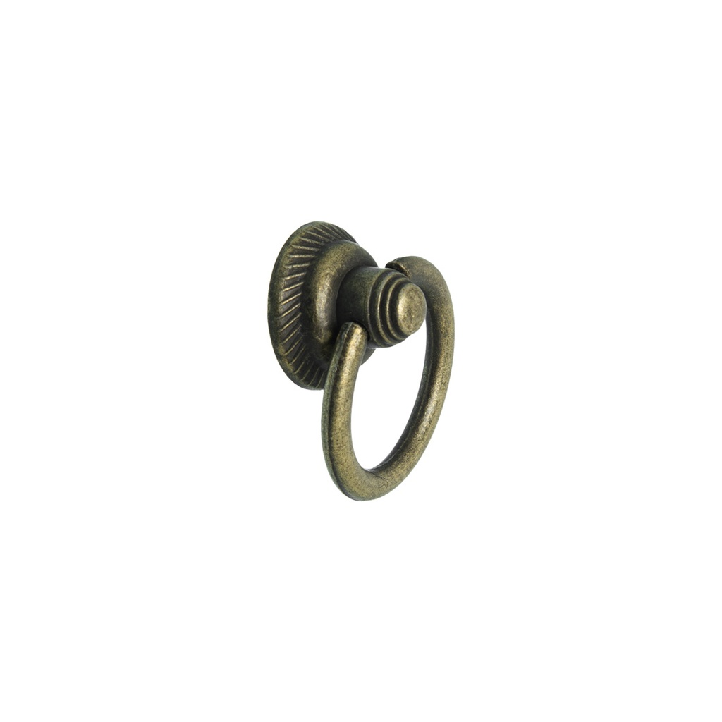 [KAF-TIR-201] TIRADOR ARGOLLA LISA  BRONCE VIEJO 35X17MM