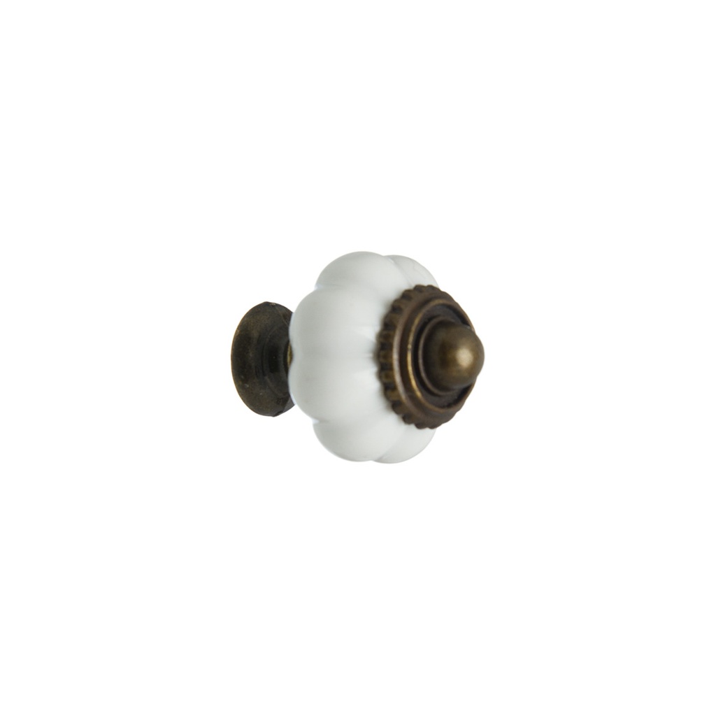 TIRADOR PVC FLOR BLANCA 24X30MM