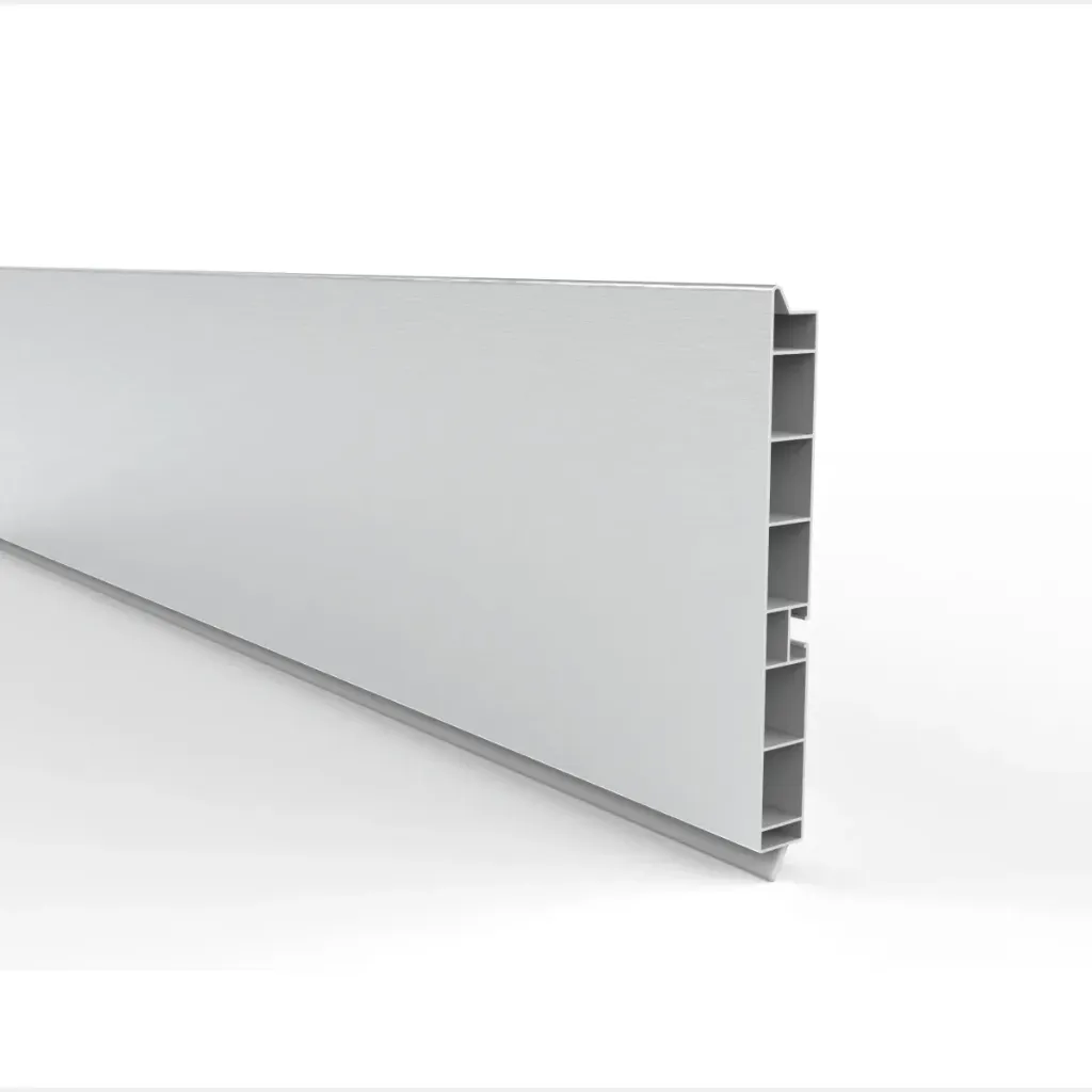 ZOCALO PVC 100MM ALUMINIO CEPILLADO 3.95MTS