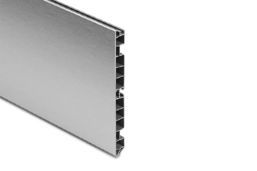 [KAF-713.61.904] ZOCALO PVC 120MM 4MTS TERMINACION INOX.