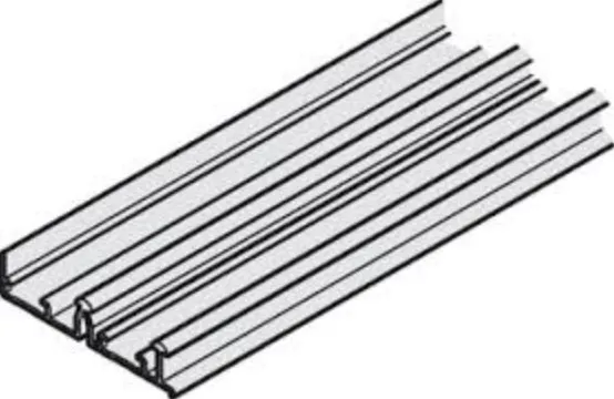 SILENT VF 80 RIEL SUPERIOR ALUMINIO 3.5MTS ANODIZADO