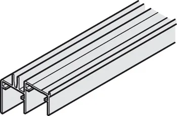SILENT VF 80 RIEL INFERIOR ALUMINIO 3.5MTS ANODIZADO