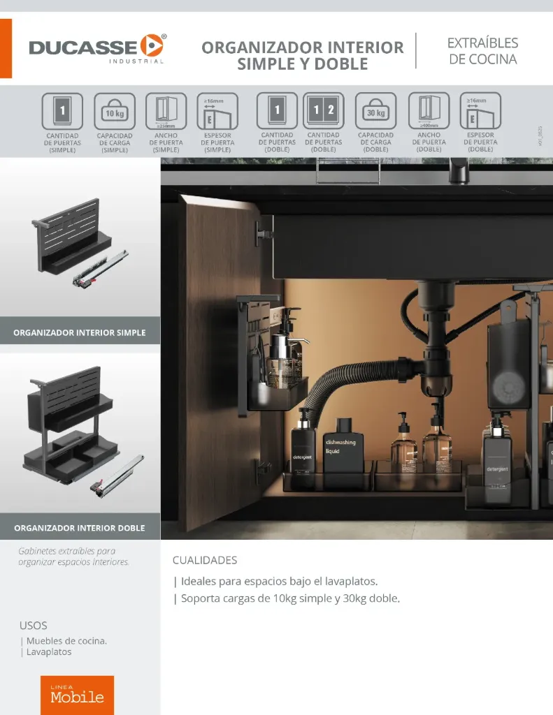 ORGANIZADOR EXTRAIBLE INTERIOR SIMPLE