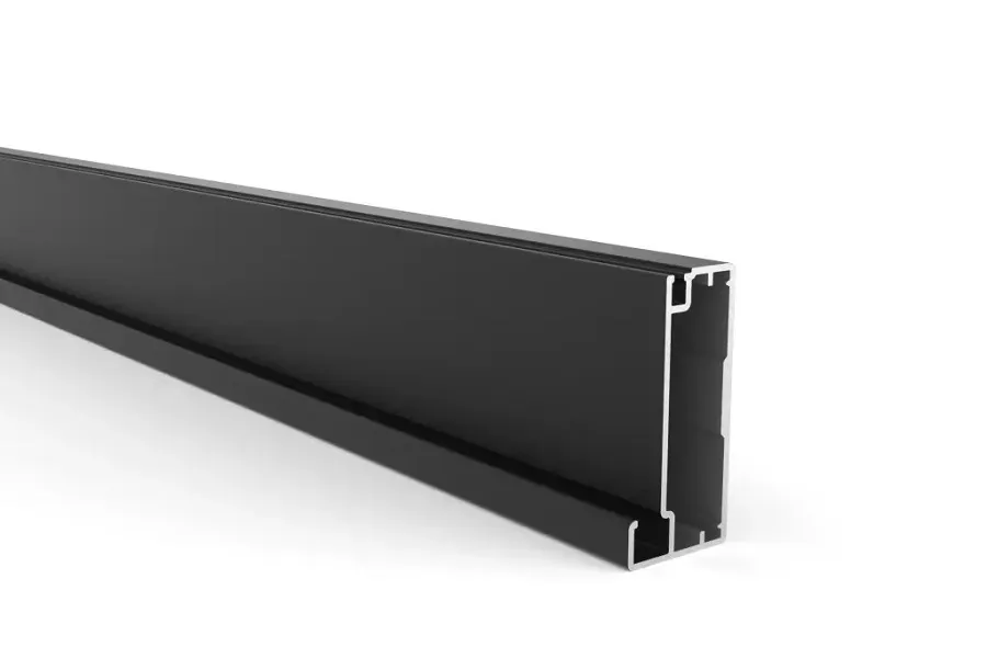 PERFIL PUERTA TOP NEGRO 20X45 CON BURLETES G. EURO