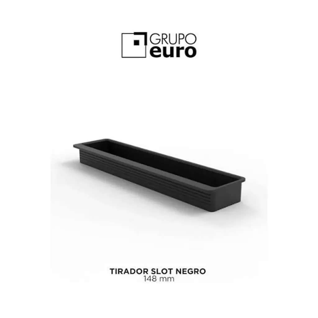 TIRADOR SLOT NEGRO DE EMBUTIR 148MM GRUPO EURO